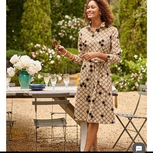 NWOT Talbots 100% Cotton Polka Dot Dress  Size 16